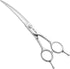 Dog Cat Scissors for Grooming, Stainless Steel Shears for Thick Coats and Matted Hair (7.0" Curved Silver)