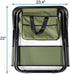 2-Pack, 280 lbs 19.3x15.35x30.5 Inches Portable Folding Camping Chair with Storage Bag, Green, Steel Frame with Oxford