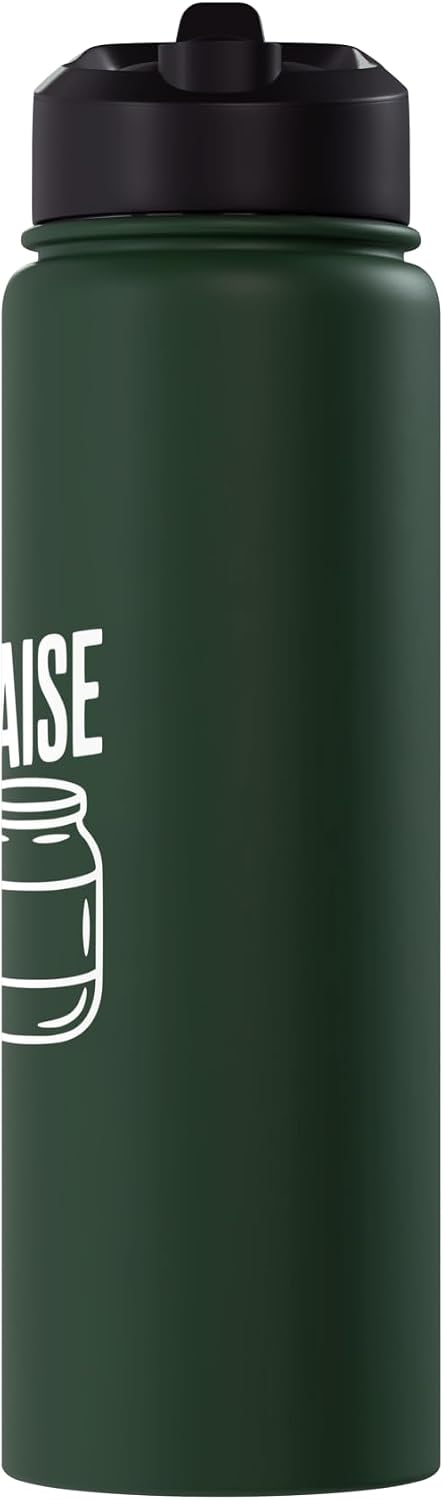 Fraxoweb Mayonnaise Is Life Funny Foodie Lover Stainless Steel Insulated Water Bottle