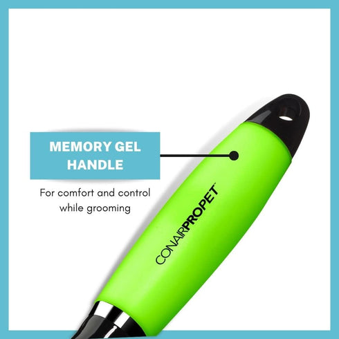 CONAIRPRO Medium Pin Brush for Dogs & Cats, Stainless Steel Round Tip Pins with Memory Grip Gel