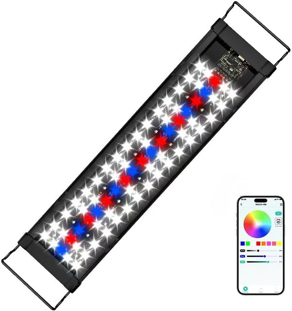OYO WATER Smart LED Aquarium Light with App Control, Full Spectrum RGB,