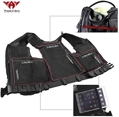 vAv YAKEDA Tactical Vest Outdoor Ultra-Light Adjustable Breathable Training Airsoft Vest for Adults