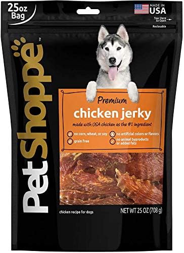 PetShoppe Premium Chicken Jerky Dog Treats - Made in USA, All Natural, 25 oz
