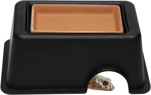 Hypeety Reptile Hide Box – Humidifier Caves Water Supply Hideout for Lizards, Turtles, and Small Snakes