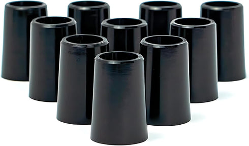 The Golfer's Workshop .355" Taper Tip Black Golf Club Ferrules - Pack of 10, Durable Plastic for Easy Installation