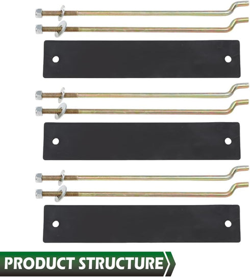 GRAND ORANGE 3 Pack Battery Hold Down Retainer Plate Kit - Fit for Club Car DS and Carryall Electric Golf Cart 1981-2013