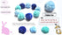 Furry Cat Toys Ball with Rattle Bell and Catnip for Cats - Easter Gift (Blue with Bell)