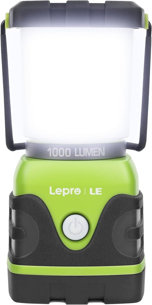 LE 1000LM Battery Powered LED Camping Lantern, Waterproof Tent Light with 4 Light Modes, Portable for Camping