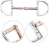 Stainless Steel Horse Bit - Roller Mouth Snaffle for Young Horses, Rustproof Non-Toxic Training Bit with Pacifier