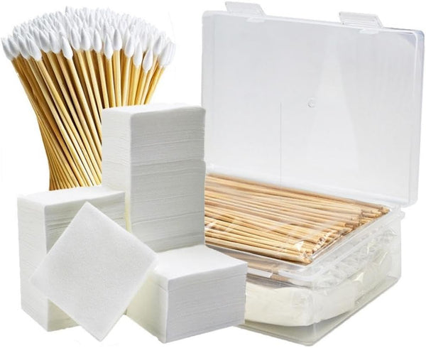 Gun Cleaning Supplies, 2'' Patches and 6'' Swabs for .30-45 Caliber Cleaning Kit