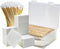 Gun Cleaning Supplies, 2'' Patches and 6'' Swabs for .30-45 Caliber Cleaning Kit