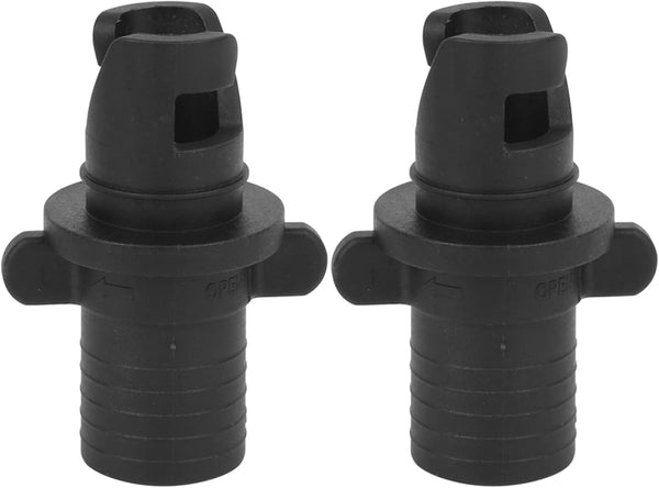 Qiilu Inflatable Pump Adaptor, Black Plastic Kayak Air Valve Connector for Surfboard Inflation