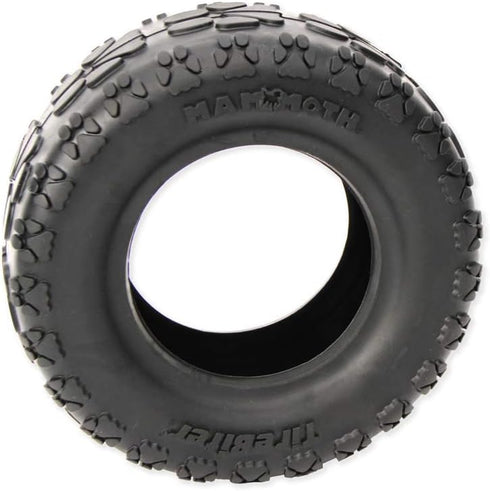Mammoth TireBiterII Natural Rubber Dog Toys - Extreme Chewers, Interactive Play for Large Dogs (X-Large 7”)
