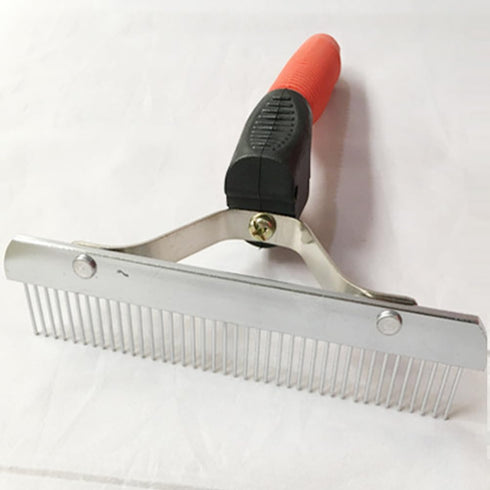 FRCOLOR Pet Comb Cleaning Brush - Dog Shedding Brush, Horse Rake Comb, Pet Cleaner, Self-Cleaning Hair Removal Comb