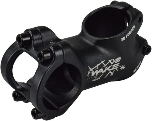 Stem 31.8 60mm 25 Degree Wake Mountain Bike Stem, Short Handlebar Stem for Most Bicycles, Black Aluminum
