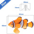 Mesee Silicone Clownfish Set - Floating Glowing Fake Fish for Saltwater Fishbowl Decoration