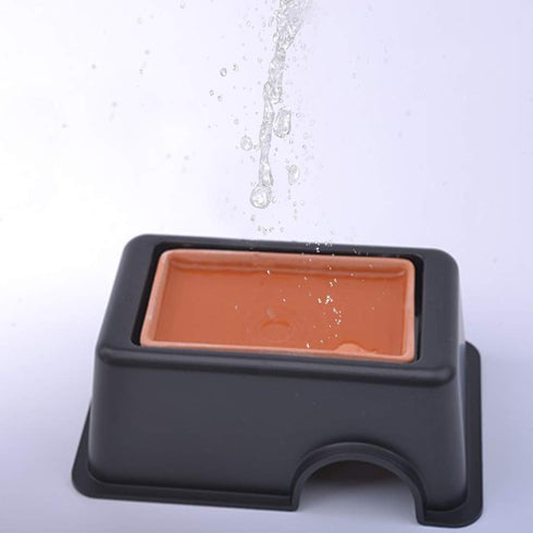 Tfwadmx Reptile Hide Box, Gecko Hideout and Cave with Water Supply for Lizards, Snakes, and Frogs