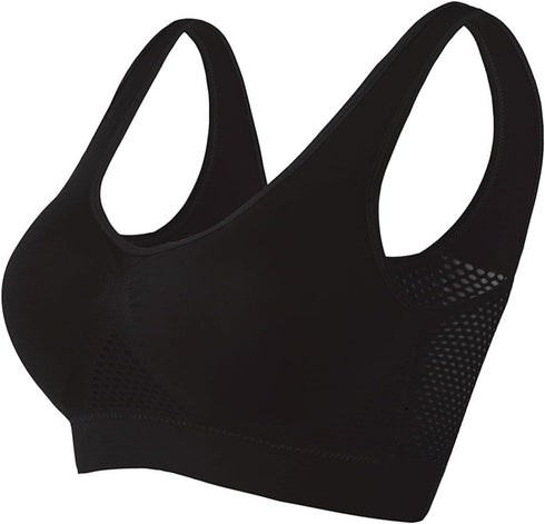Seamless LRMQS Sports Bras for Women Plus Size Breathable Stretchy Push up Padded Bralettes Workout Yoga Gym Underwear