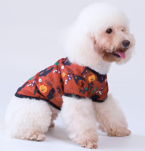 XIAOYU 3 Pieces Halloween Dog Shirt - Funny Black Bat, Magic Hat, Pumpkin Head T-Shirt for Small Dogs & Cats (S)
