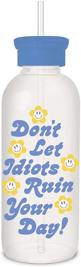 Studio Oh! New Glass Water Bottle - 25oz Reusable Cute Eco-Friendly Shatter-Resistant Aesthetic with Silicone Coating