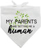 Family Kitchen Fun Puppy Dog Bandana Scarf, My Parents are Getting Me A Human, Accessories for Dog Lovers