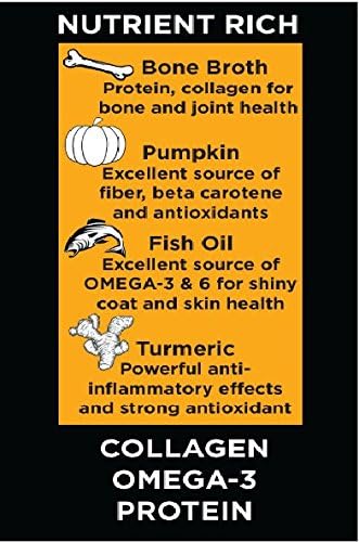 Nature's Diet Pet Bone Broth Protein Powder with Pumpkin, Fish Oil and Turmeric, 16 oz