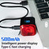 6 IPX6 LED Bike Brake Tail Light with USB-C Recharge, Digital Battery Indicator, Automatic Brake Detection, Motion
