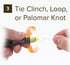 Fly and Ice Fishing Knot Tying Tool, Easily Tie Hooks, Jigs, and Flies, Clip Fishing Line