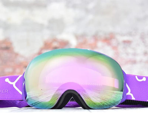 Magnetic Adsorption Lens Anti Fog Ski Goggles - Replaceable Lenses with UV Protection, Ultra HD Comfy