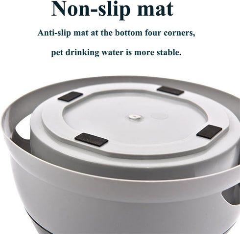 Dog Water Bowl No Spill, 25oz Large Capacity Slow Water Feeder, Spill Proof Pet Water Dispenser, Pink