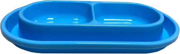 Ant Away Cat Dog Food Water Bowl,32 OZ No Ants Food Water Bowls Dish for Cats Small Medium Dogs (Blue)