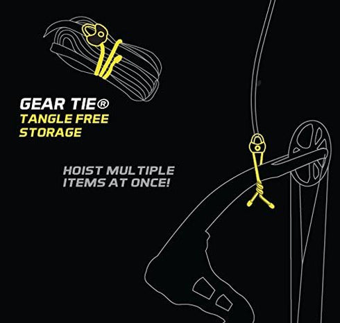 Hawk Twist-Tie Hoist Line - 25' Long Heavy-Duty Flat Cord Rope with 40 LBS Capacity