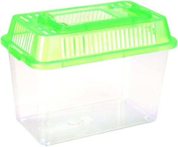 Betta Fish Tank LED Plastic Aquarium Gallon Fish Bowl, Portable Green Travel Fish Tank