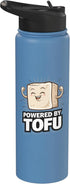 Cute Tofu Vegan Vegetarian Lover Tee Powered By Tofu Vegan Vegetarian Love Tofu Powered By Tofu Stainless Steel
