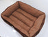 long rich Reversible Rectangle Pet Bed with Dog Paw Printing Medium, New Coffee, by Happycare Textiles