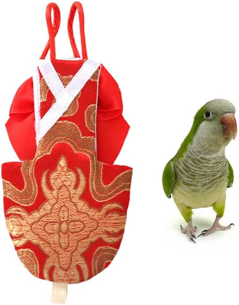 6.69X2.75In ERINGOGO Parrot Diaper Lightweight Bird Pant with Bowknot for Cockatiel Parakeet Pigeon Pet Flying Suit