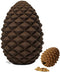 Mewajump Heavy Duty Pinecone Durable Natural Rubber Dental Teeth Cleaning Dog Feeder Chew Toy for Large Medium Dogs