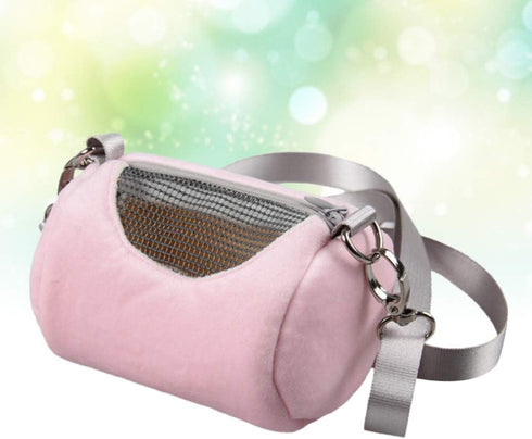 Portable Round Hamster Carry Bag, Outdoor Travel Pet Storage Bag, Pink