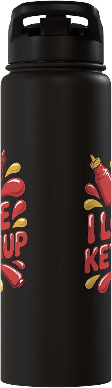 Ketchup Enthusiast Condiment Lover I Love Ketchup Sauce Passionate Fan Stainless Steel Insulated Water Bottle