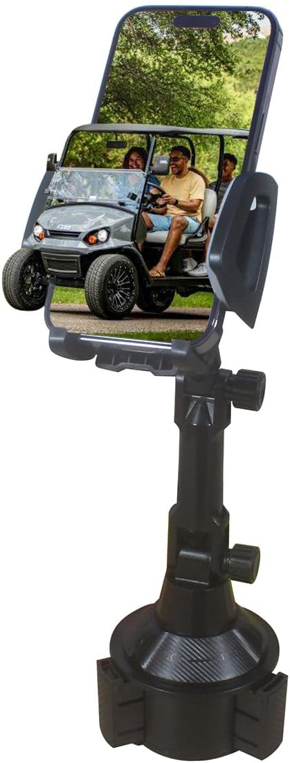 Golf Cart Phone Holder, Universal Cup Holder Mount for All 4.7-6.8" Cell Phones, Fits EZGO Club Car Yamaha