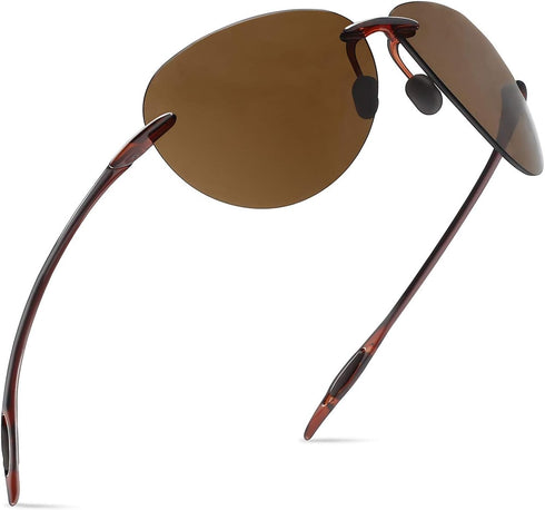 JULI Sports Sunglasses MJ8009 for Men Women Tr90 Rimless Frame for Running Fishing Golf Surf Driving