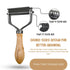 Pet Undercoat Rake for Dogs and Cats - Double-Sided Steel Blade for Shedding Control with Wooden Handle
