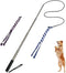POPETPOP Flirt Pole for Dogs, Interactive Teaser Wand with 2 Rope Chew Toys for Training and Exercise (Size L)