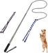 POPETPOP Flirt Pole for Dogs, Interactive Teaser Wand with 2 Rope Chew Toys for Training and Exercise (Size L)
