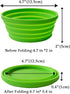 Silicone Expandable Collapsible Bowl for Travel Camping Hiking (Green(S)) by Ecoart