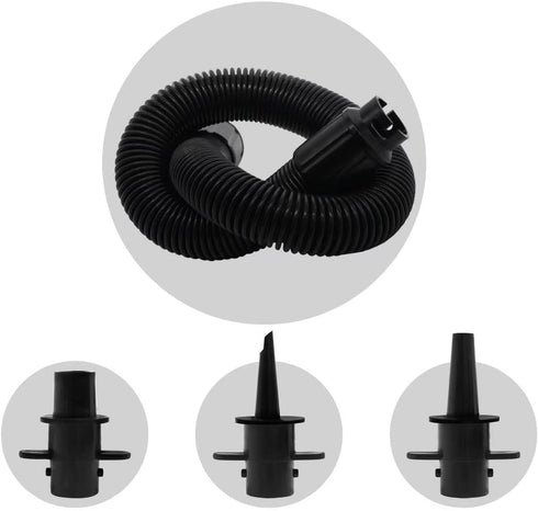 120V 5 ZOOMBROS Electric Air Pump for Inflatable Towable Tube/Boat/Air Mattress/Swim Ring/Pool Toy/Snorkel/Water Sports
