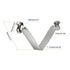 HARFINGTON 30pcs Double Button Kayak Paddle Snap Spring Clip, V-Shaped Hollow Locking Tube Clips