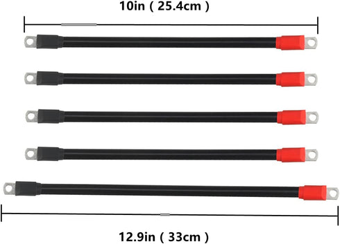 Golf Cart Battery Cable Set - 4 Gauge Wiring for EZGO TXT Medalist 1994-Up Models (Set of 5)