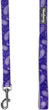 Blueberry Pet 5 Colors Paisley Flower Print Dog Leash, 5 ft x 5/8", Violet, Small, Comfortable Handle