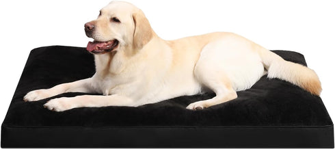 Dog Crate Bed Waterproof Deluxe Plush Dog Beds with Removable Washable Cover, Anti-Slip Bottom for Large, Medium,